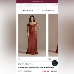 Brand new,tried on once, no alterations. Color Cinnamon. Size 2. Style#290030.